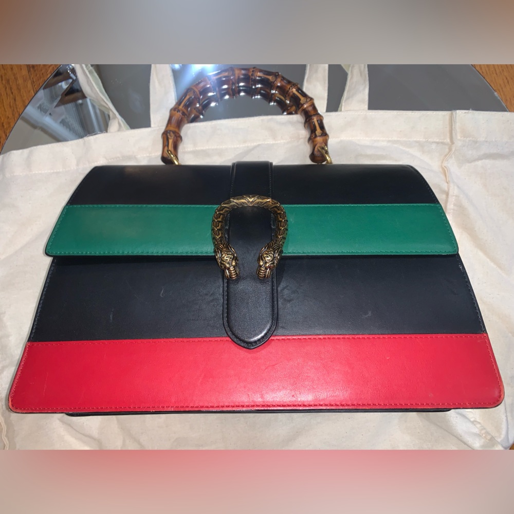 Gucci Dionysus Bamboo Handle Bag Leather